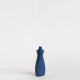 Vase bouteille en porcelaine bleu nuit N°15