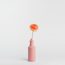Vase bouteille en porcelaine rose N°17