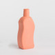 Vase bouteille en porcelaine rose saumon N°12