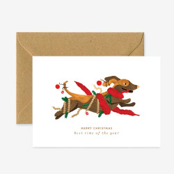 Carte de Noël "Xmas dog"