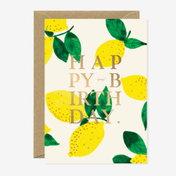 Carte Happy Birthday Lemon