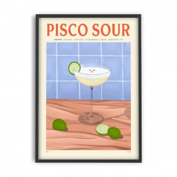 Affiche Pisco Sour par Elin PK (50x70cm)