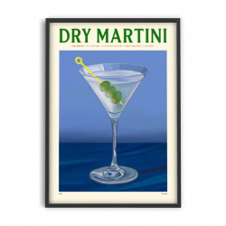 Affiche Dry Martini par Elin PK (30x40cm)