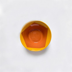 Petit bol en céramique Pentagone dipped jaune Casa Cubista
