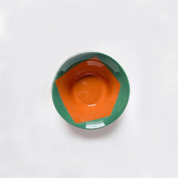 Petit bol en céramique Pentagone dipped vert Casa Cubista