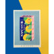 Petite affiche risographie, Boite de bonbons japonais