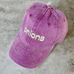 Casquette violette délavée avec broderie Onions