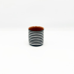 Tasse à espresso rayures classiques - noir